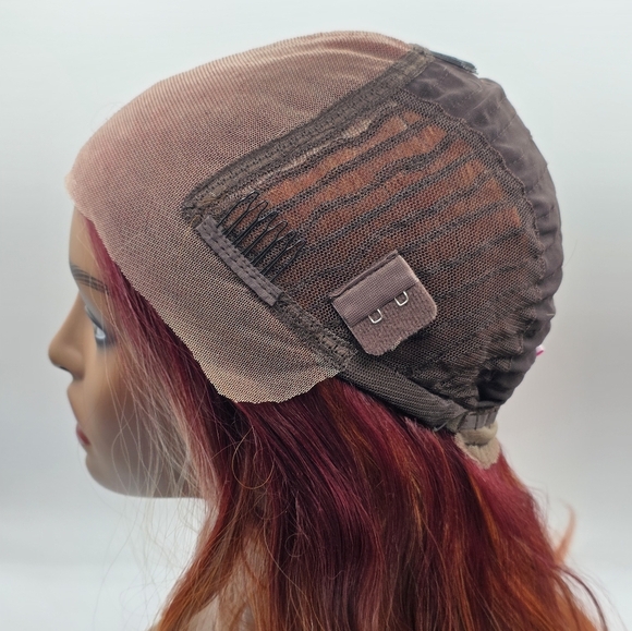 Chelsey Smith Crowns Cosmetics Cayenne Luxe Red & Blonde Wavy Lace Front Wig - Picture 12 of 12